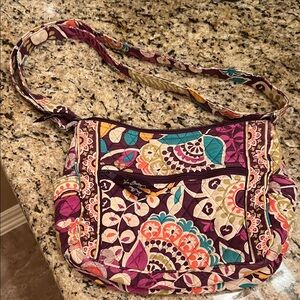 Vera Bradley Purple and Orange Crossbody Bag